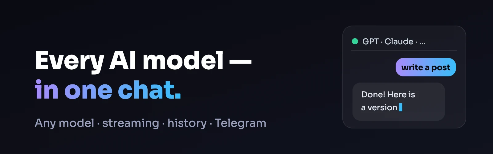 GPTify — a chat platform over any AI model