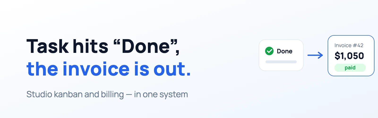 Subtasked — kanban and billing for studios